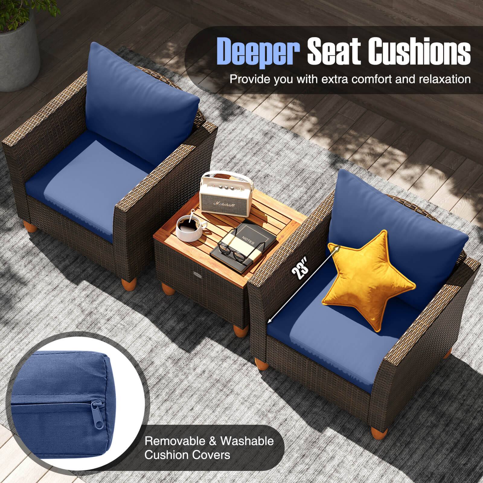 Deeper Seat Cushions Provide you with extra comfort and relaxation

Removable & Washable Cushion Covers

NOTES NO 23"