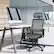 Angle. Costway - Ergonomic Mesh High Back Office Recliner Chair with Hanger - Grey.