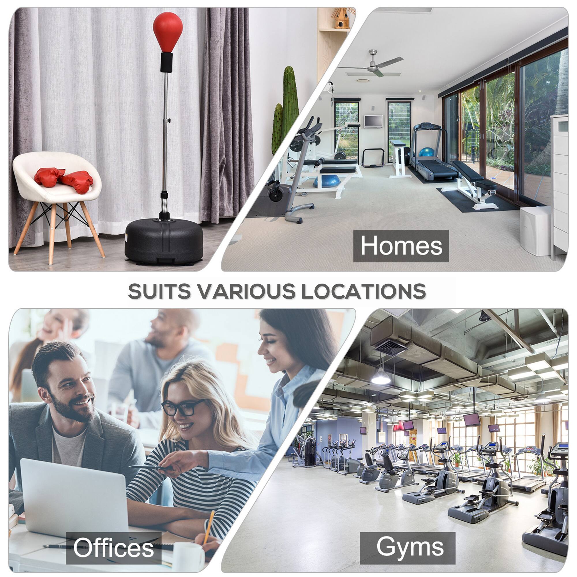 Homes  
Offices  
Gyms  

Suits Various Locations
