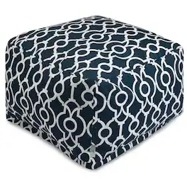 Majestic Home - Ottoman Pouf Athens Navy - Blue