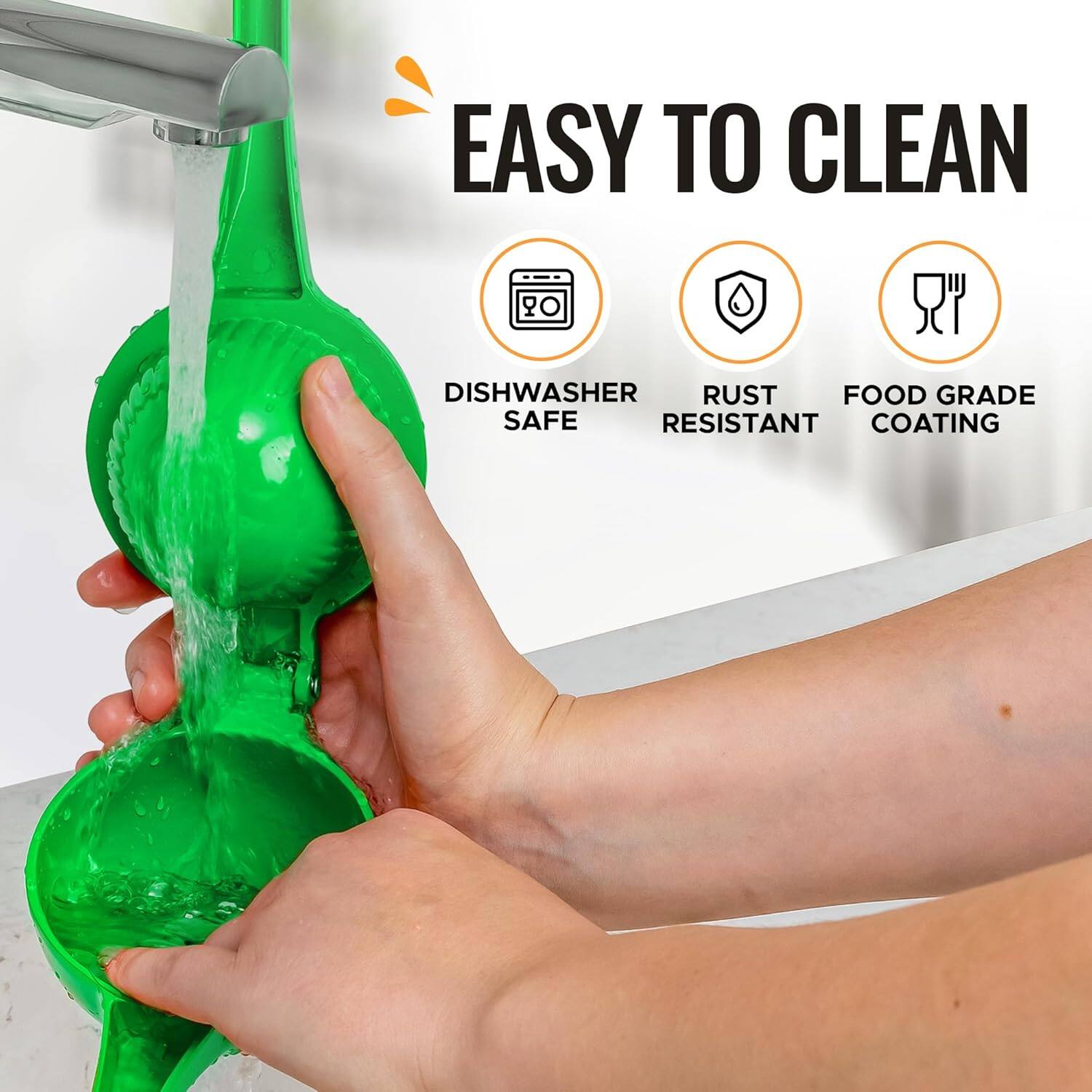 EASY TO CLEAN DISHWASHER SAFE RUST RESISTANT FOOD GRADE COATING