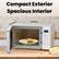 Compact Exterior Spacious Interior
14.5 inches
20.1 inches
11.9 inches