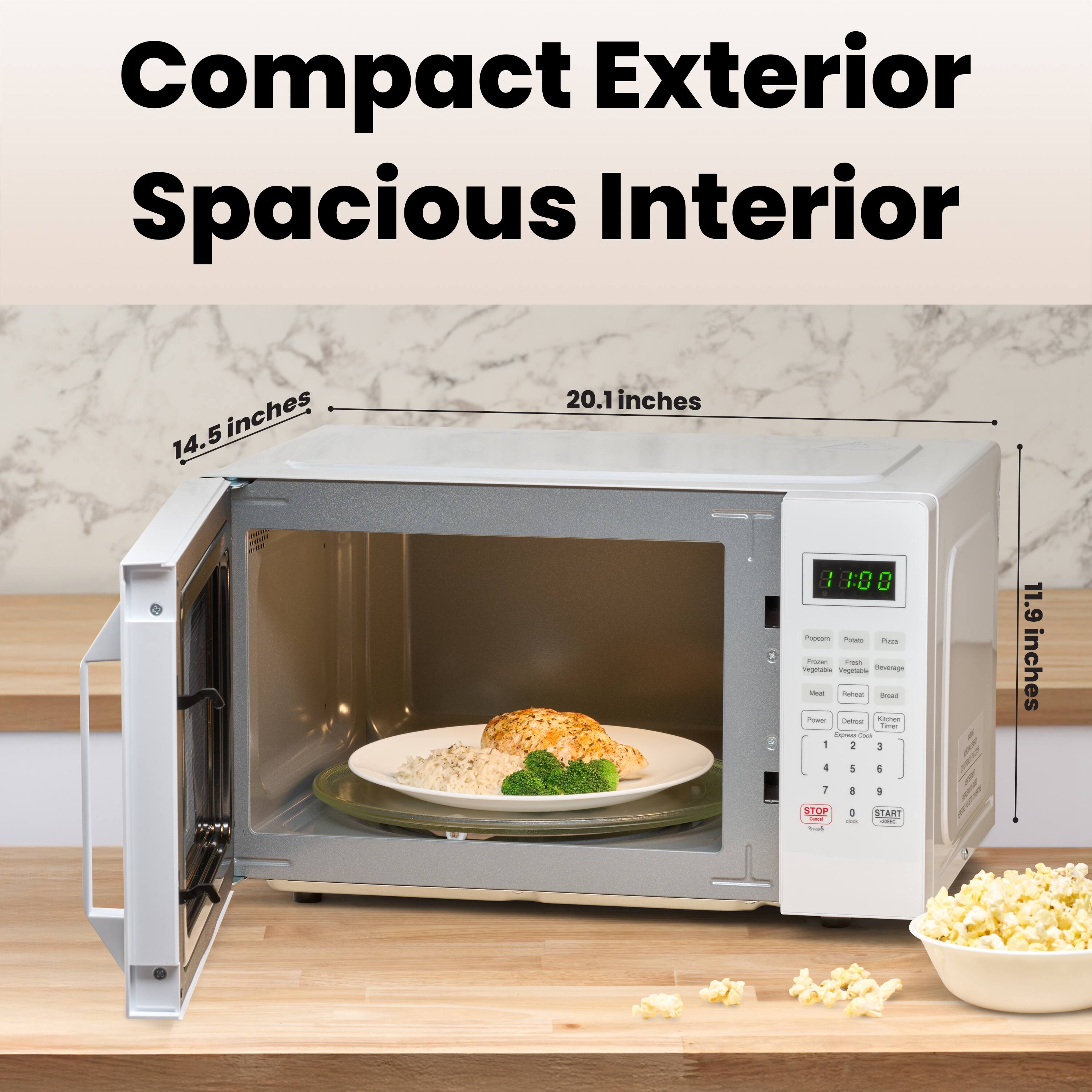 Compact Exterior Spacious Interior  
14.5 inches  
20.1 inches  
11.9 inches