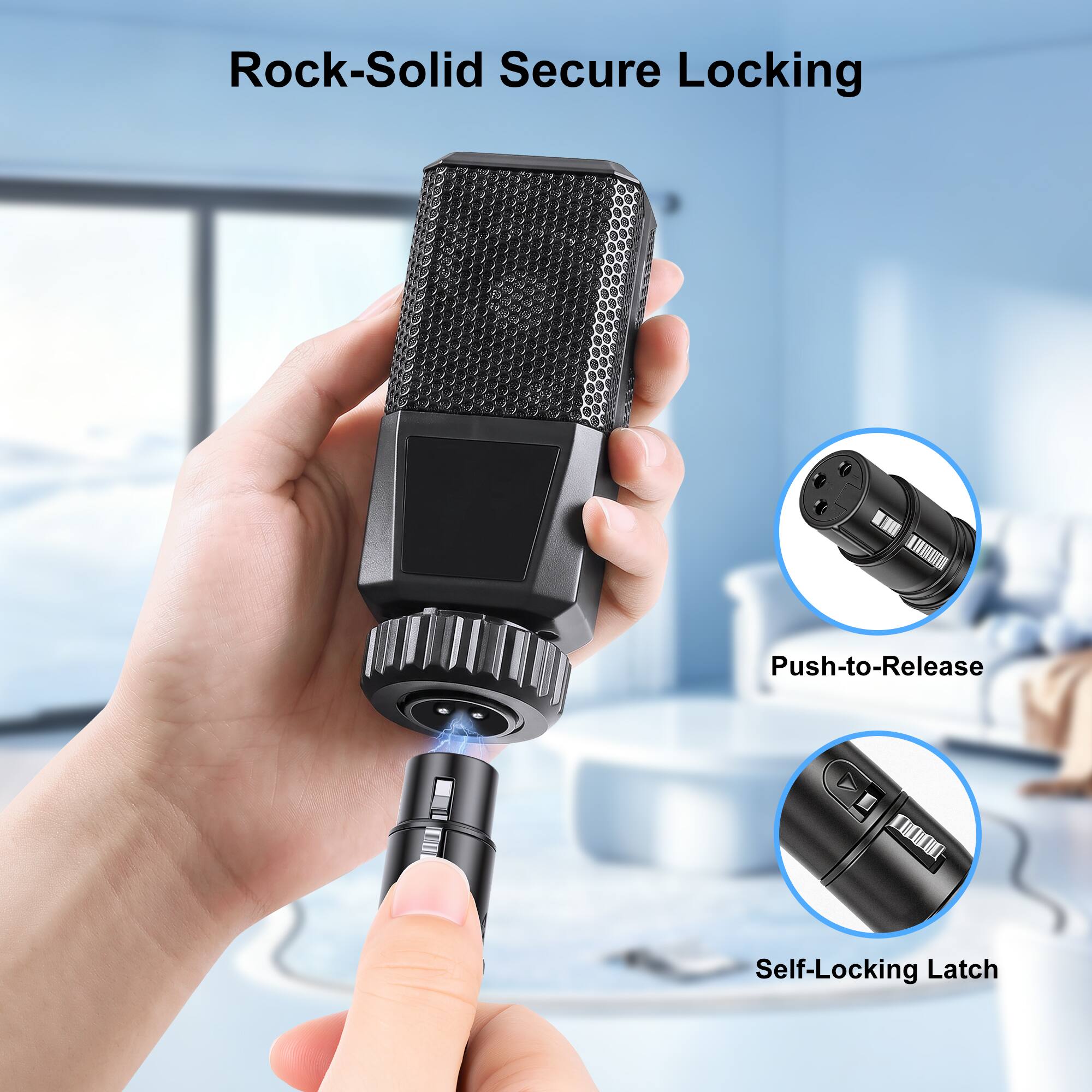Rock-Solid Secure Locking  
Push-to-Release  
Self-Locking Latch