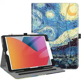Kitcheniva - Protective Stand Case For iPad 9th 8th 7th Generation 10.2 Inch With Pocket Holder - Starry Night