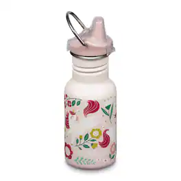 Klean Kanteen - 12oz Classic Kid's Sippy Bottle - Dust Cover, Loop - BPA-Free Stainless - Leaping Unicorns