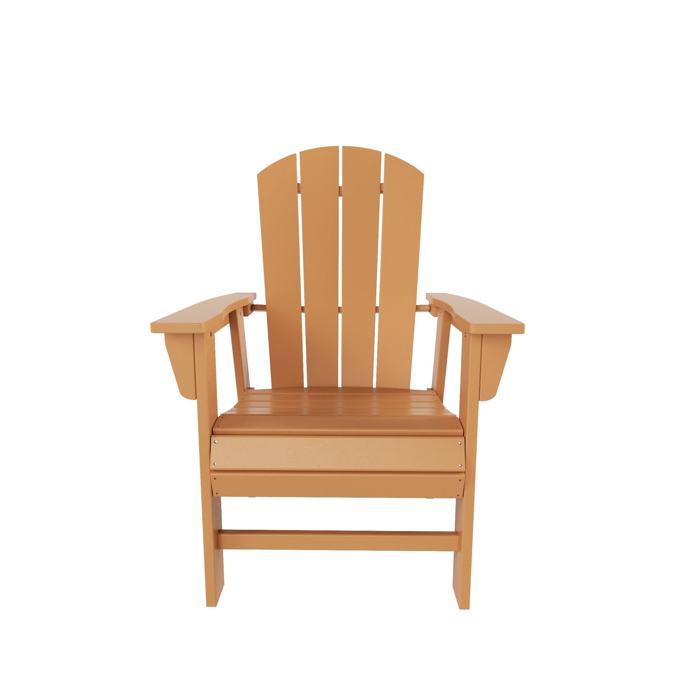 Left. WestinTrends - WestinTrends Malibu Outdoor Patio HDPE Plastic Adirondack Dining Chair - Teak.