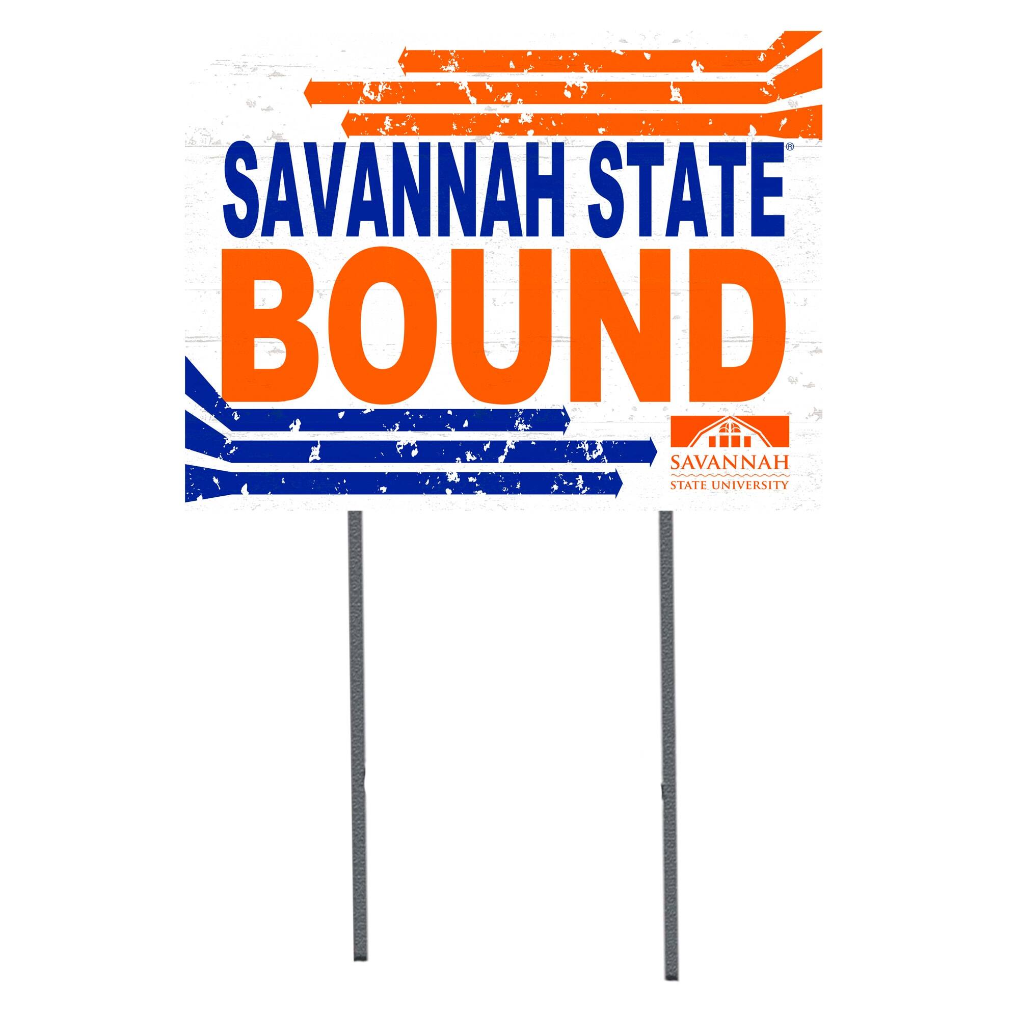 White Savannah State Tigers 18" x 24" Bound Yard Sign