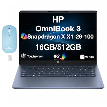 DOCK-TORM DOCK TOHM HP OmniBook 3 Snapdragon X X1-26-100 16GB/512GB Touchscreen IPS Wi-Fi 6E SuperCLEAR