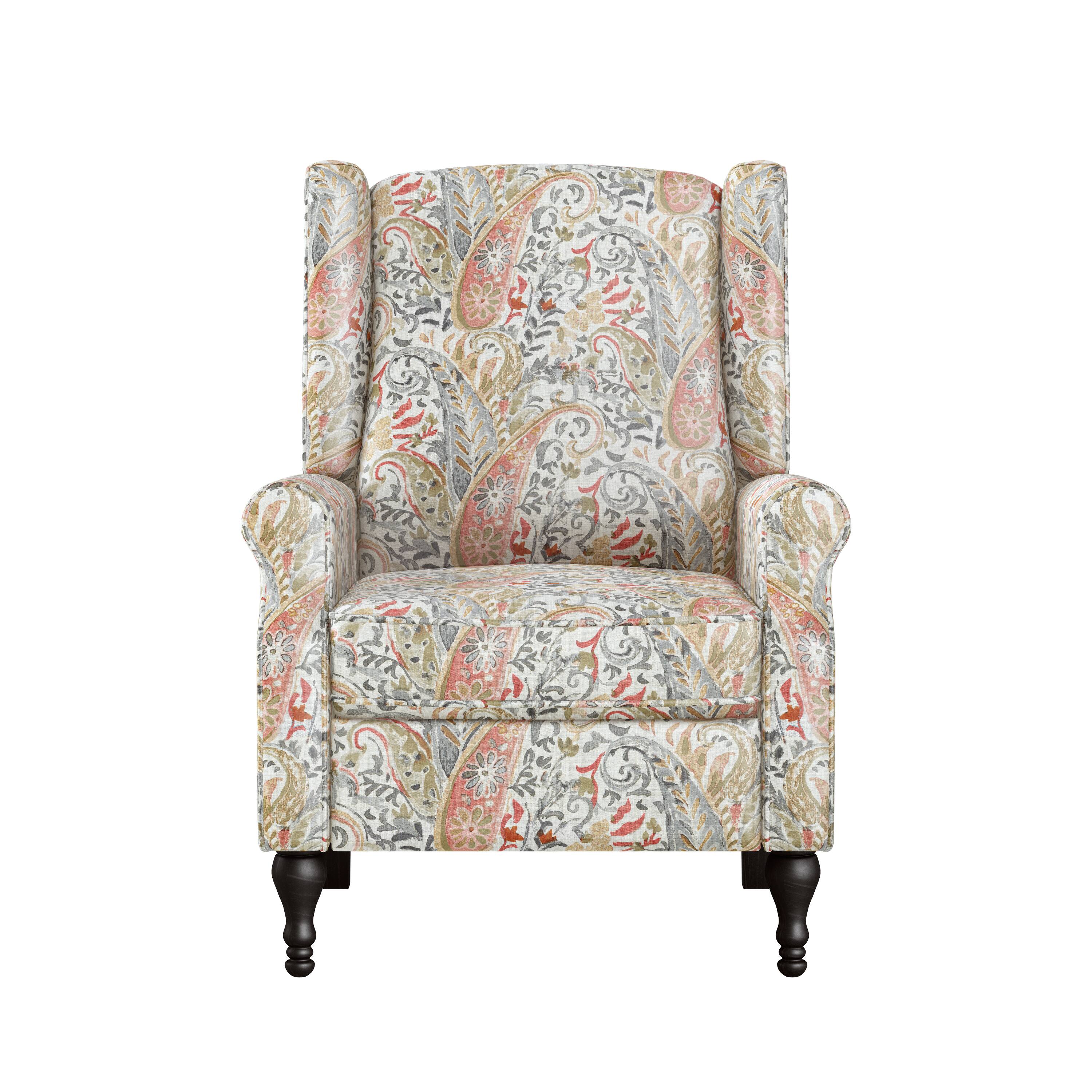 Front Zoom. ProLounger - Tolkin Traditional Wingback Push Back Recliner Chair - Coral Red.