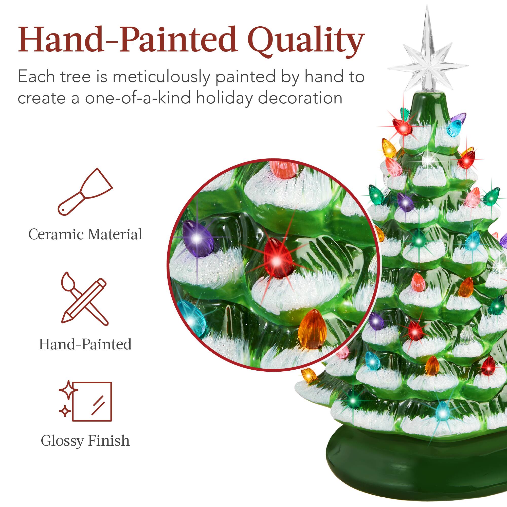 Hand-Painted Quality

Each tree is meticulously painted by hand to create a one-of-a-kind holiday decoration

- Ceramic Material
- Hand-Painted
- Glossy Finish