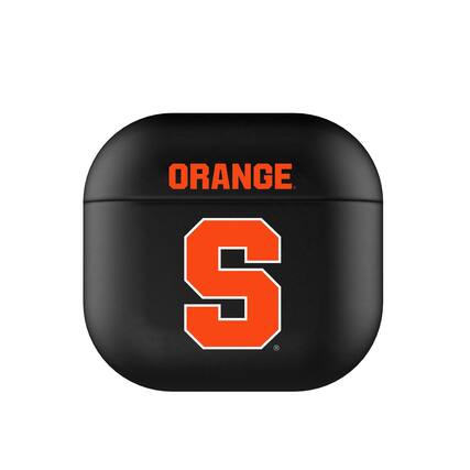 Front. Keyscaper - Syracuse Orange Syracuse Orange Insignia AirPods 4th Generation Case Cover - No Size - Black.