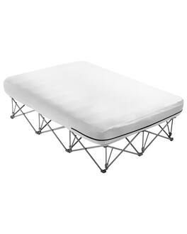 VEVOR - Air Mattress Twin with Frame, 2 Person Inflatable Mattress with Pump & Rolling Carry Case,Supports 600lbs - White