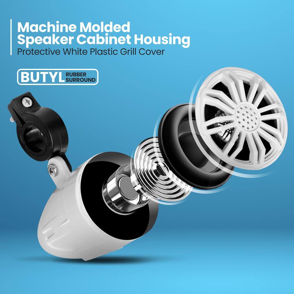 Machine Molded Speaker Cabinet Housing  
Protective White Plastic Grill Cover  

BUTYL RUBBER SURROUND