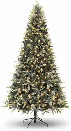 Jojoka - Prelit Christmas Tree Artificial Xmas Tree for Indoor Outdoor Christmas Decorations - 7.5ft