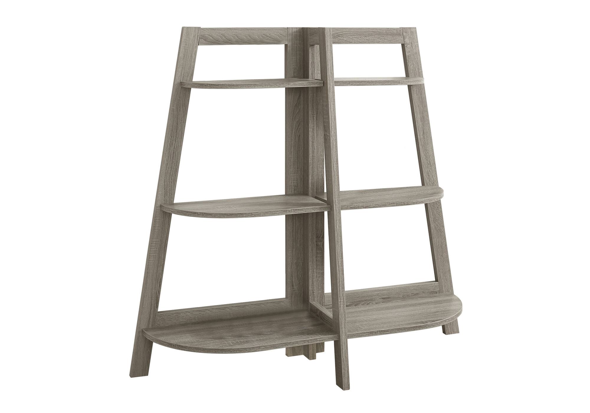 TinyHomie - Bookshelf Bookcase Etagere 3 Tier 48in H Brown Laminate - taupe