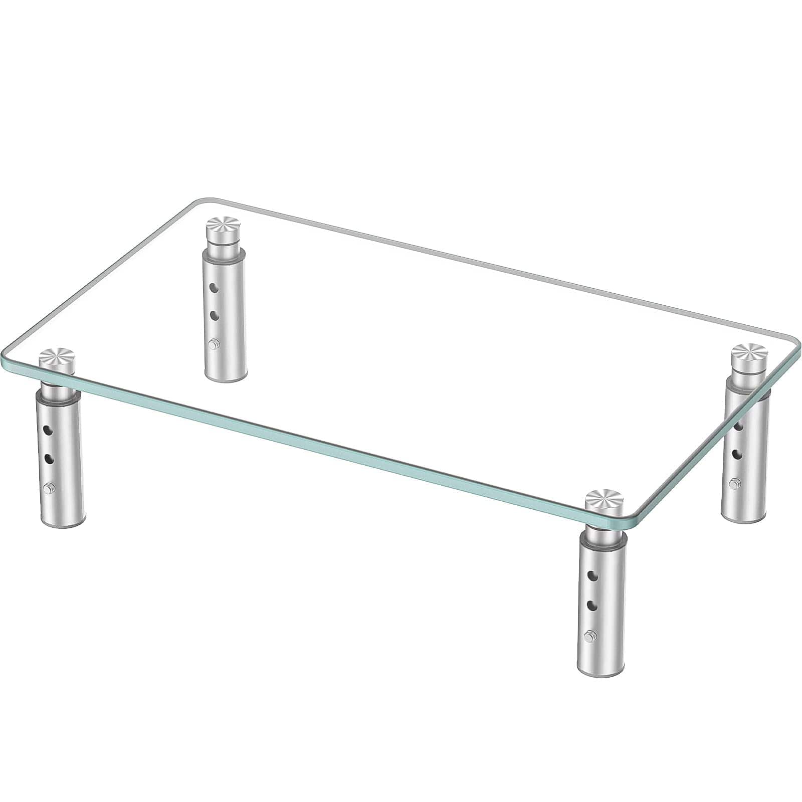 Cedar Assembly - Monitor Stand 3 Adjustable Height Riser Computer Desktop Organizer For Pc Laptop Clear - 1 Pcs computer monitor stand