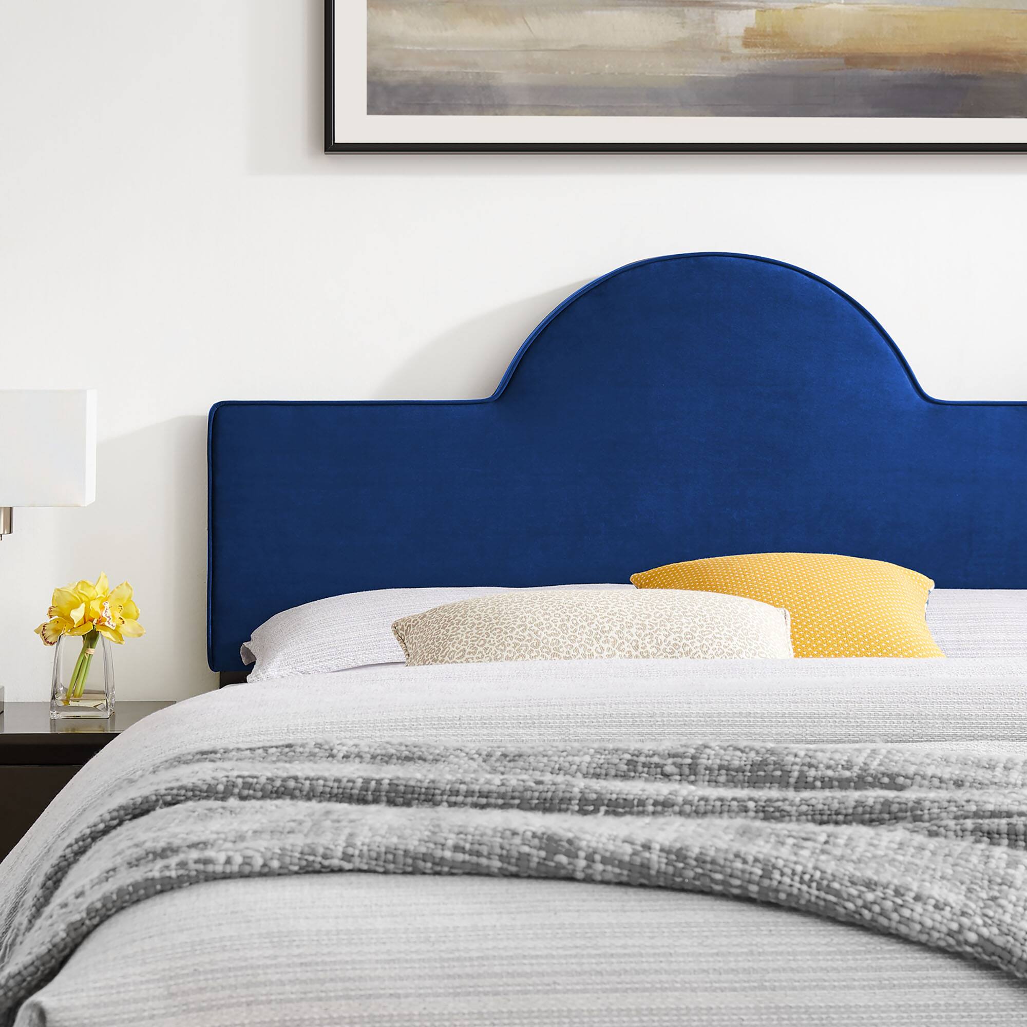 Alt View 5. Modway - Solana Arched Performance Velvet Full Platform Bed - Purple.