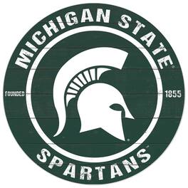 Jardine - Michigan State Spartans 20'' x 20'' Indoor/Outdoor Circle Sign - Green