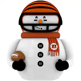 Sporticulture - Cincinnati Bengals 7' Inflatable Snowman Player - Orange