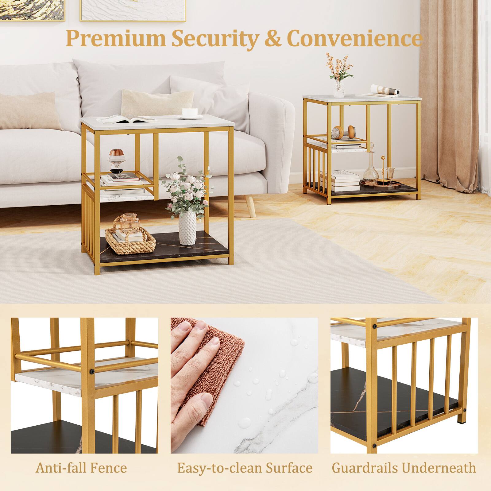 Premium Security & Convenience

Anti-fall Fence
Easy-to-clean Surface
Guardrails Underneath