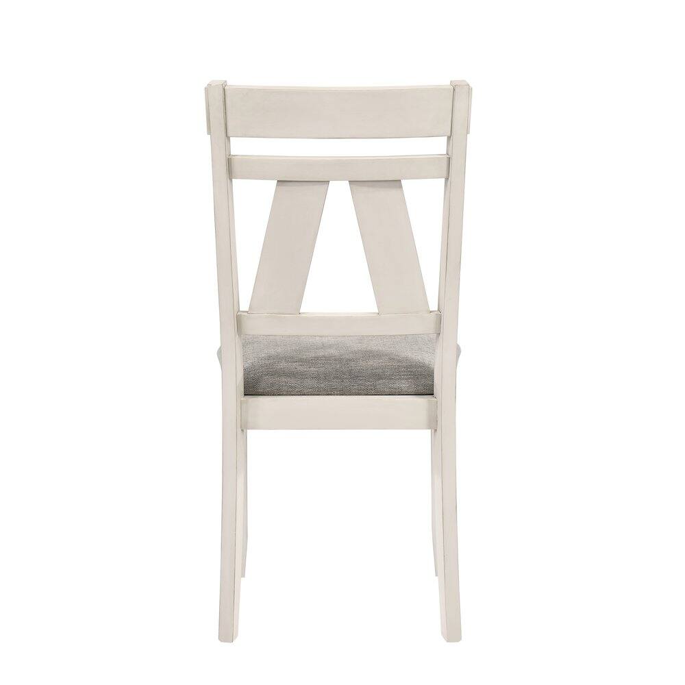 Back. New Classic Furniture - Maisie Side Chair-White (Set of 2) - Brown.