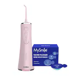 MySmile - LP211 Water Flosser with 30 Concentrate Mouthwash Pods Bundle - Pink