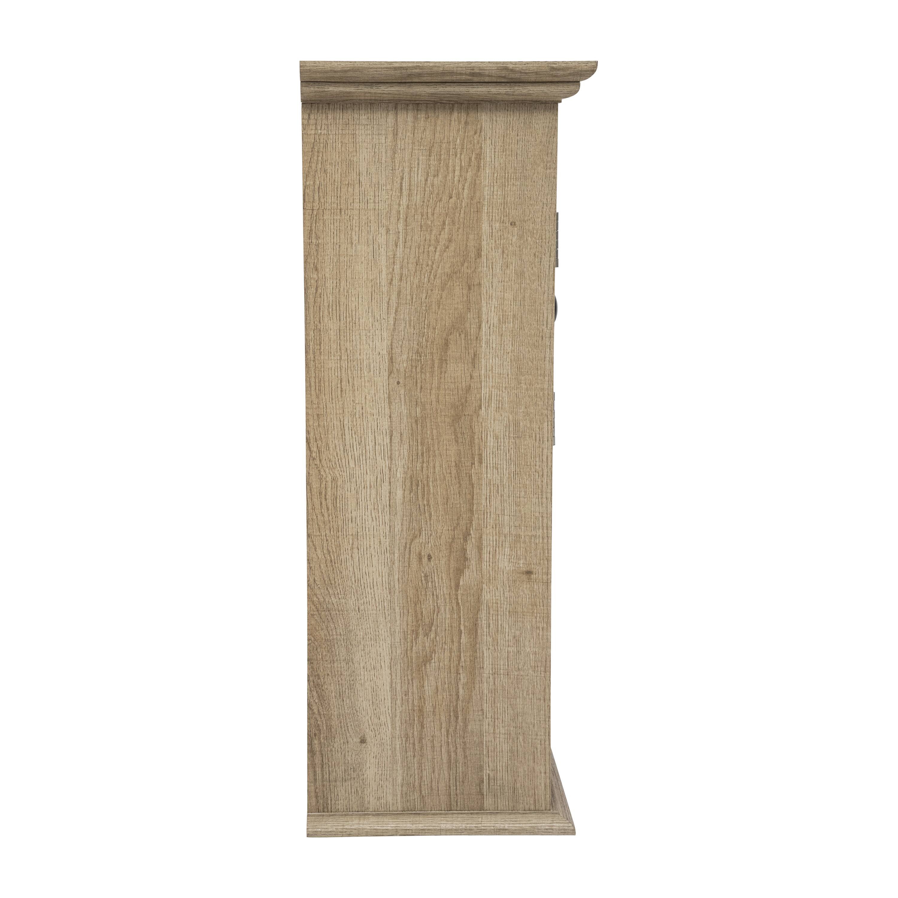 Alt View 7. Emma + Oliver - Farmhouse Wall Mount Medicine Cabinet with Adjustable Shelf and Dual Doors - Brown.