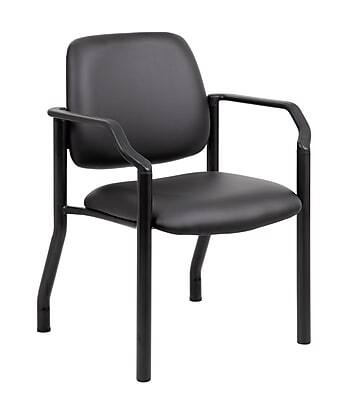 Front. Boss Office Products - Guest and Reception Area Chair (B9591AM-BK) - Black.