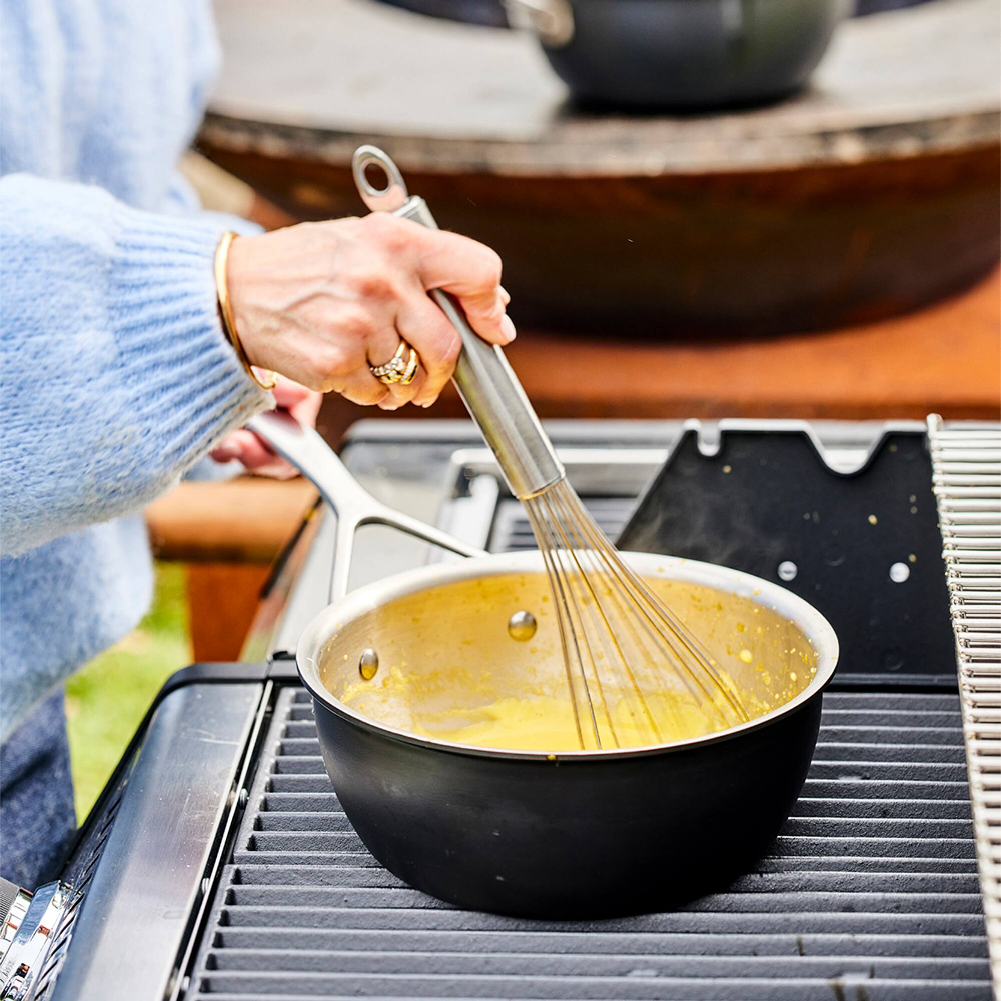 Alt View 2. Demeyere - Demeyere Black 5 Stainless Steel with Ceramic exterior coating 2-qt Saucepan with Lid - Black.