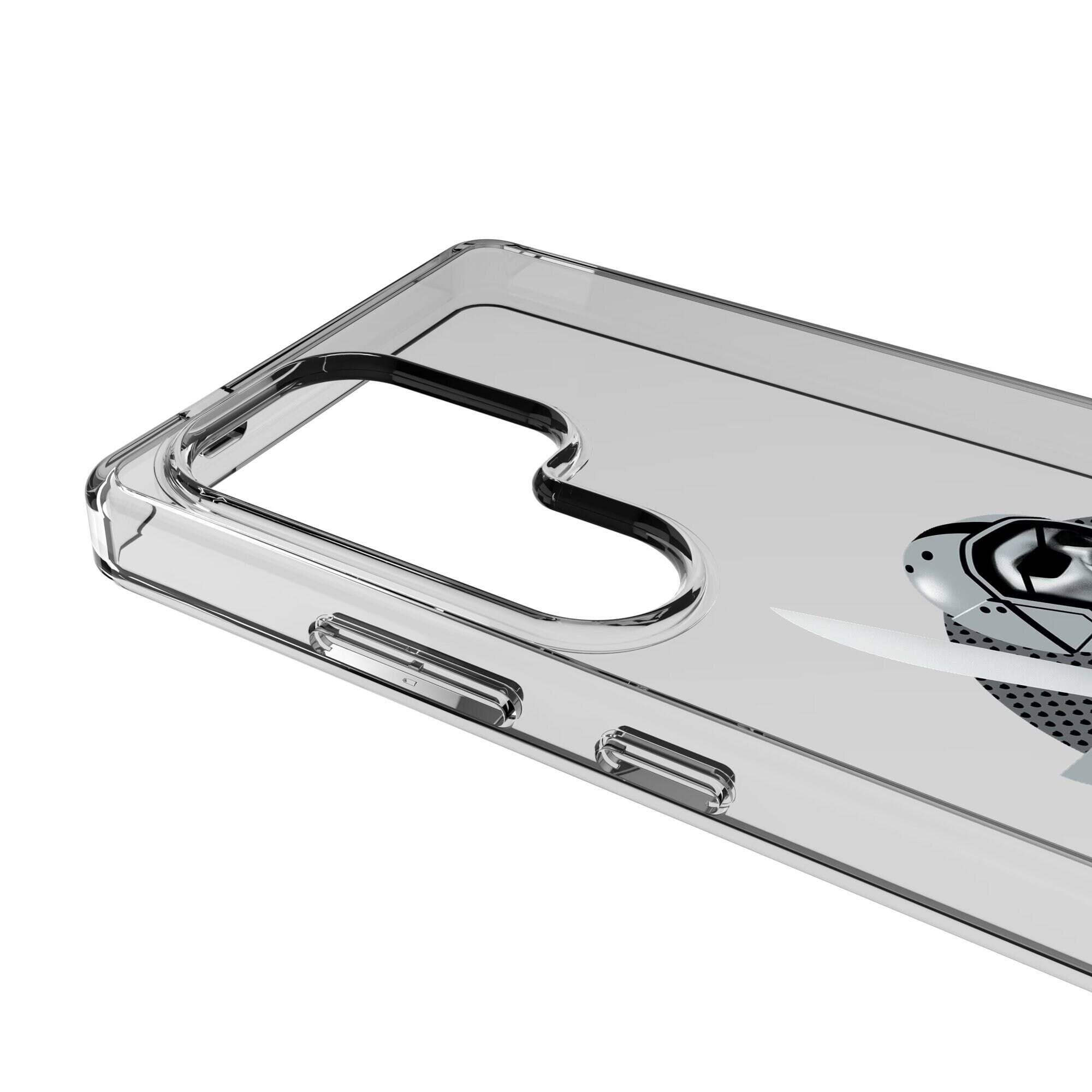 Alt View 2. Keyscaper - Las Vegas Raiders Galaxy Clear Case - S24 Plus - Multicolor.