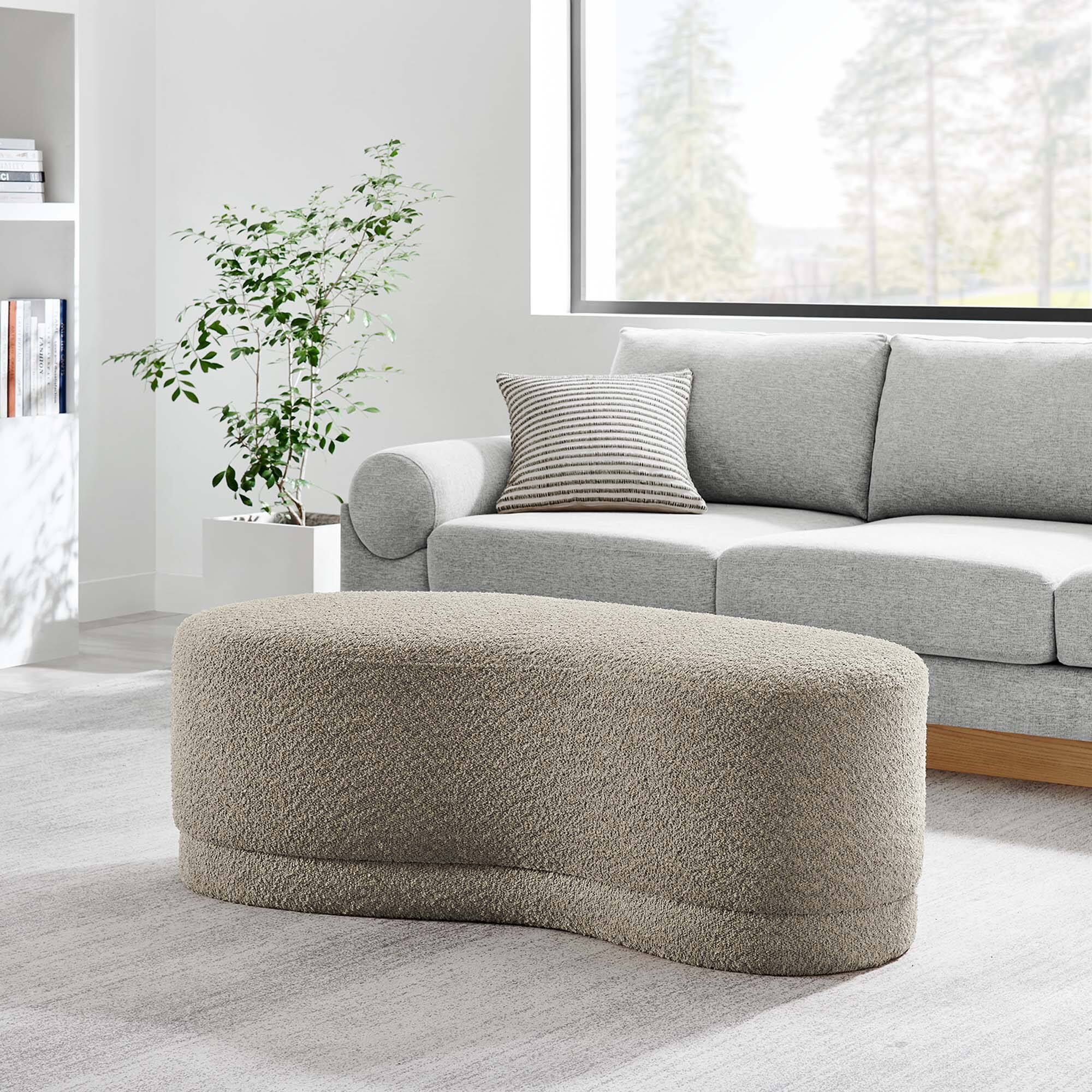 Alt View 1. Modway - Nimbus 48" Upholstered Ottoman Bench by Modway - Oat.