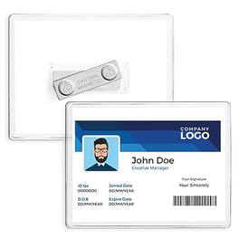 Staples - Magnetic Badge Holders, 3" x 4", Vinyl, 25/Pack - Clear