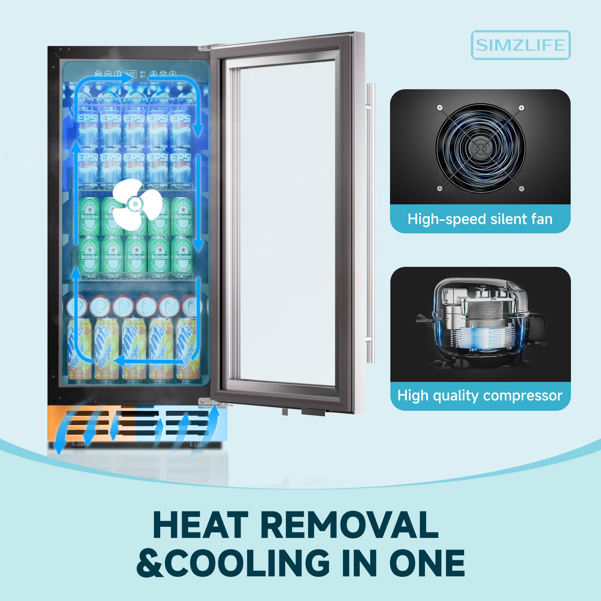 SIMZLIFE

High-speed silent fan

High quality compressor

HEAT REMOVAL & COOLING IN ONE