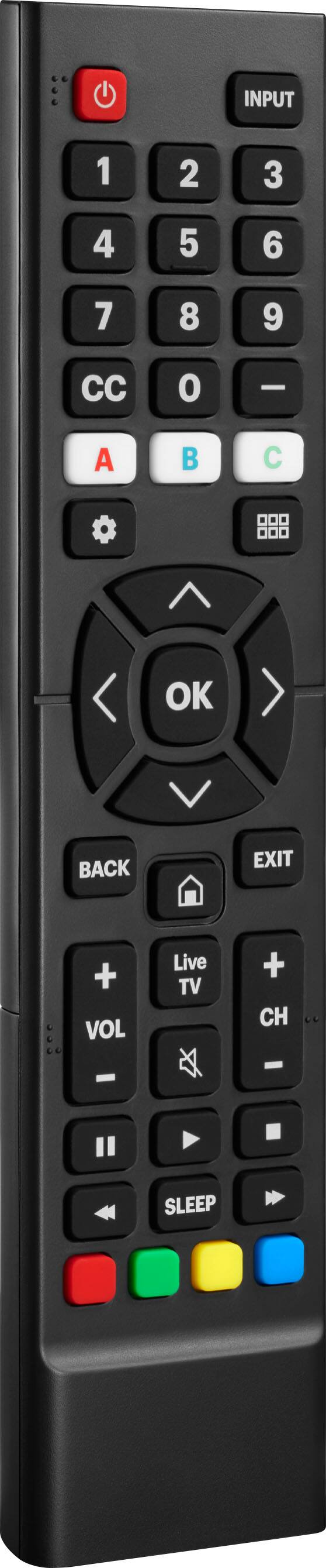 INPUT 1 2 3 4 5 6 7 8 9 CC 0 A B C OK BACK EXIT + VOL Live TV + CH - - SLEEP