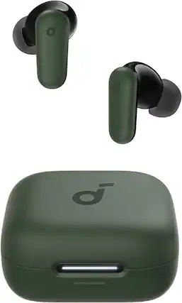 Front. Soundcore - Soundcore - by Anker P30i True Wireless Noise Cancelling Earbuds - Green - Green.