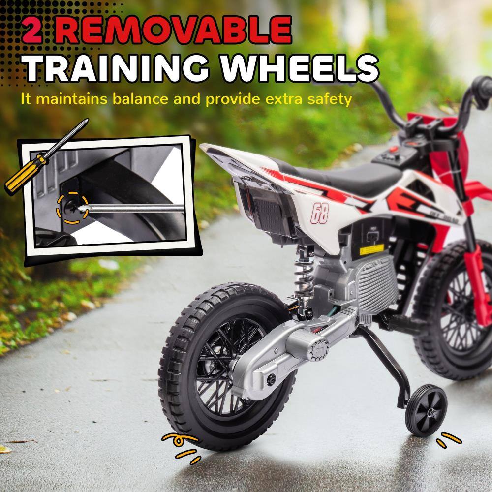2 REMOVABLE TRAINING WHEELS  
It maintains balance and provides extra safety