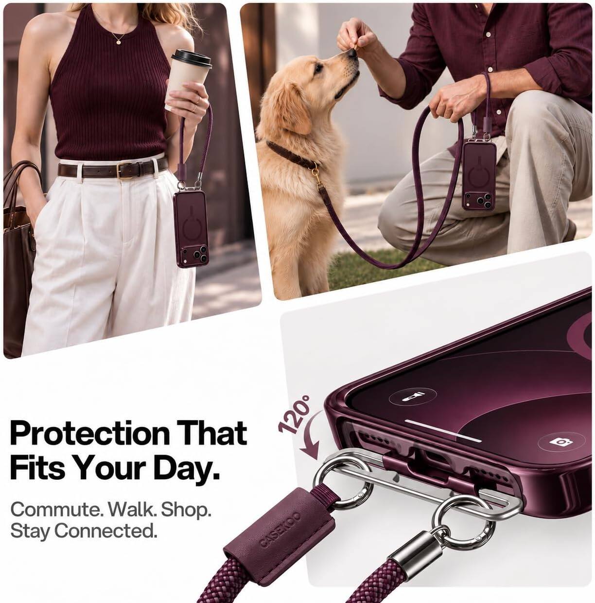Protection That Fits Your Day.  
Commute. Walk. Shop. Stay Connected.  
CASEKOO