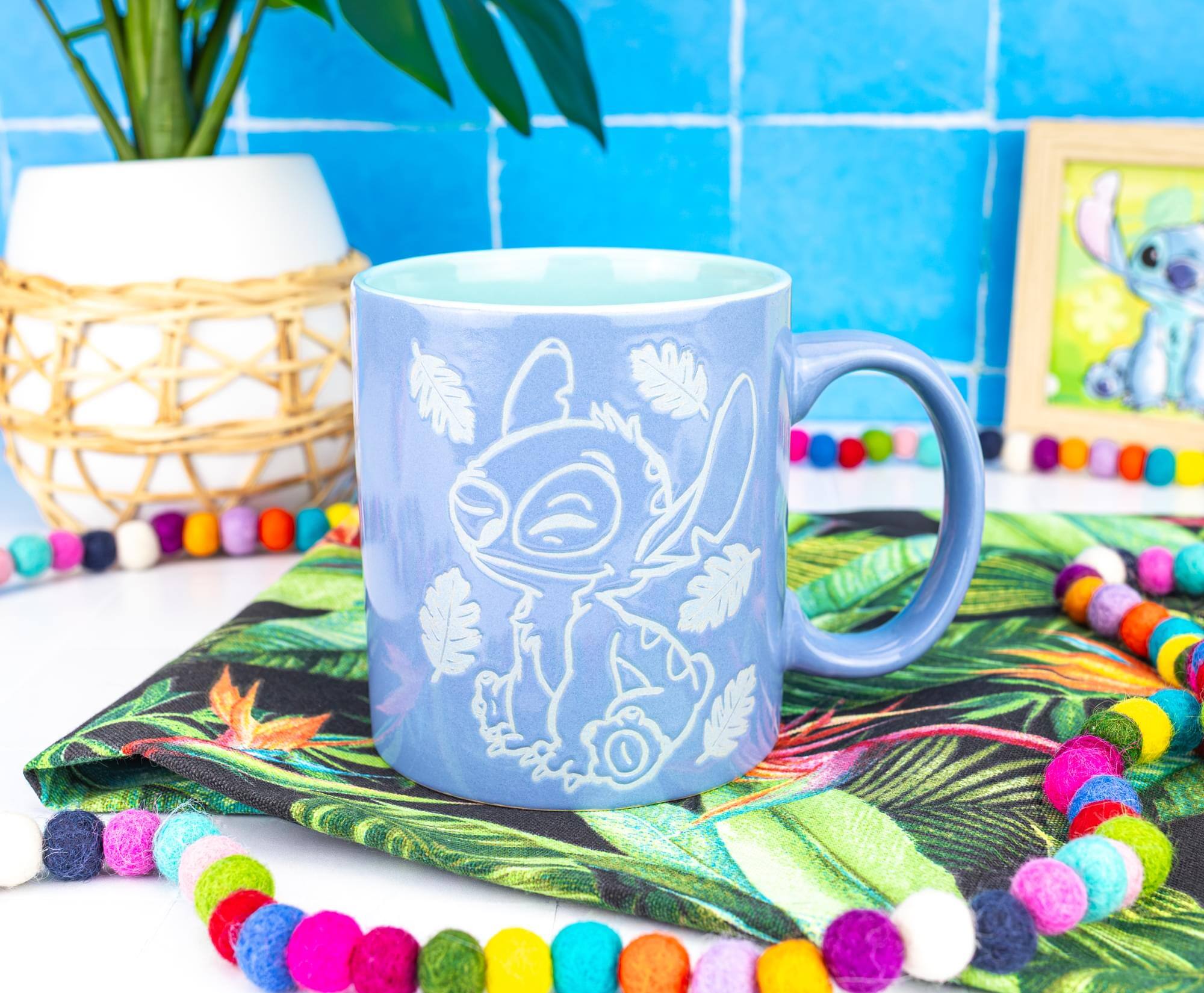 Alt View 10. Silver Buffalo - Disney Lilo & Stitch "Cute But Cheeky" Wax-Resist Ceramic Mug | Holds 20 Ounces - Blue.