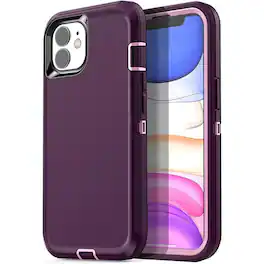 Entronix - Heavy Duty Triple-Layer Case for iPhone 11 - Ultimate Protection - Purple