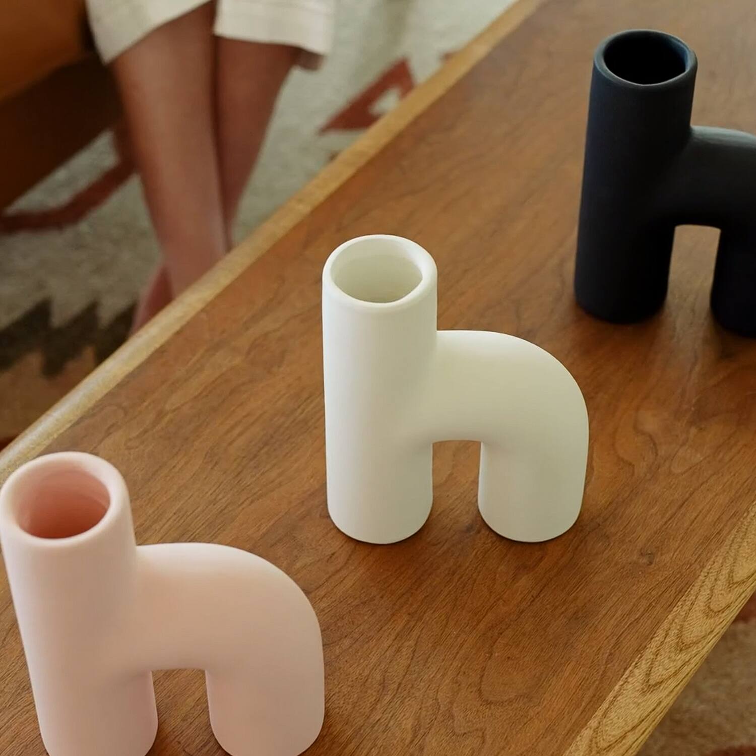 Alt View 5. Maven Lane - Villa Moda Lila Abstract Sculptural Decorative Modern Vase, Pink.