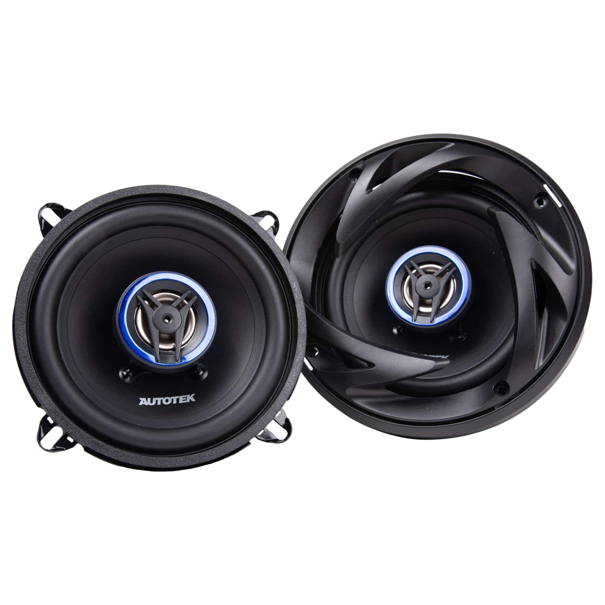 AutoTek - Street Machine 250 Watt 5.25" 2 Way Car Audio Coaxial Speakers, Pair - Black