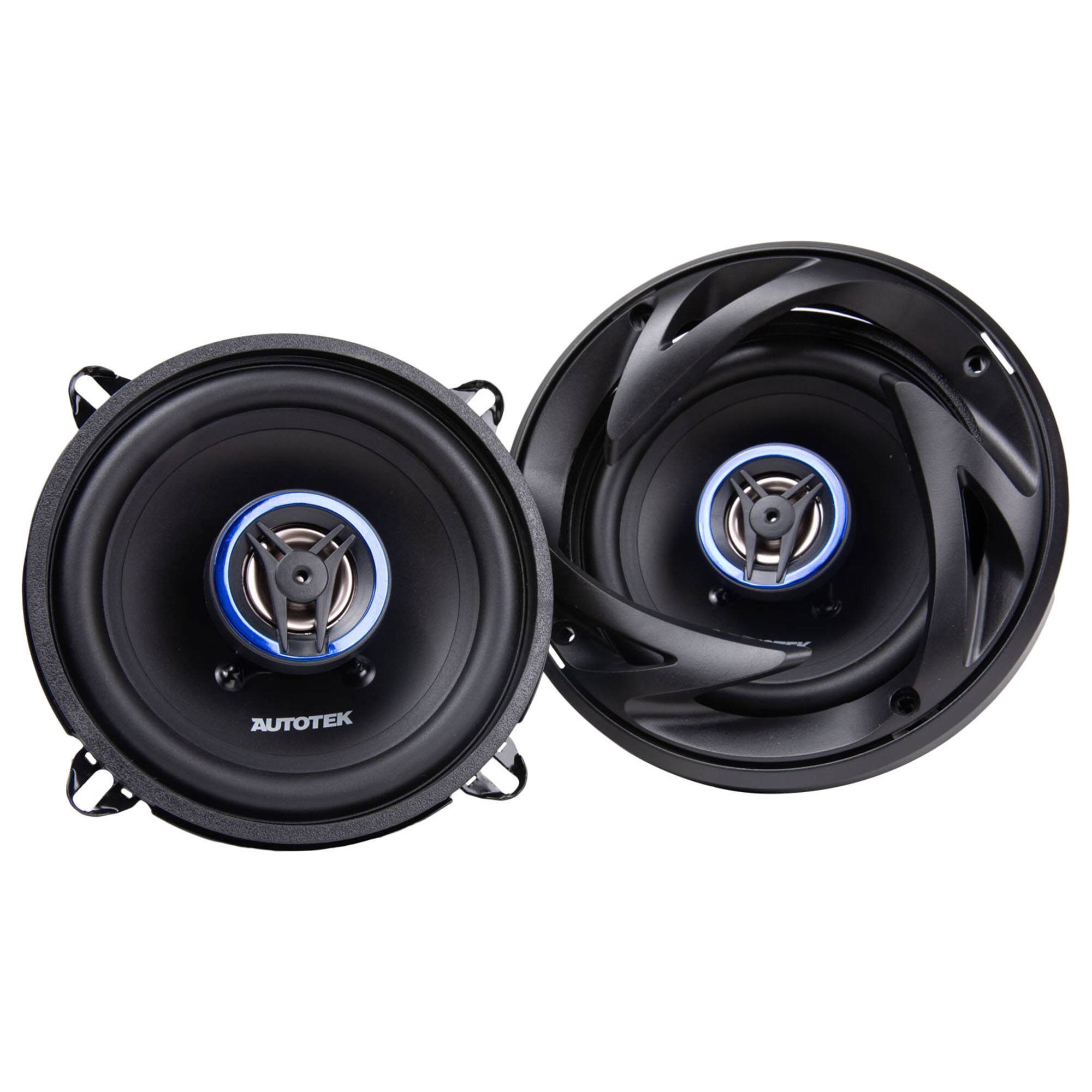 Front. AutoTek - Autotek Street Machine 250 Watt 5.25" 2 Way Car Audio Coaxial Speakers, Pair - Black.