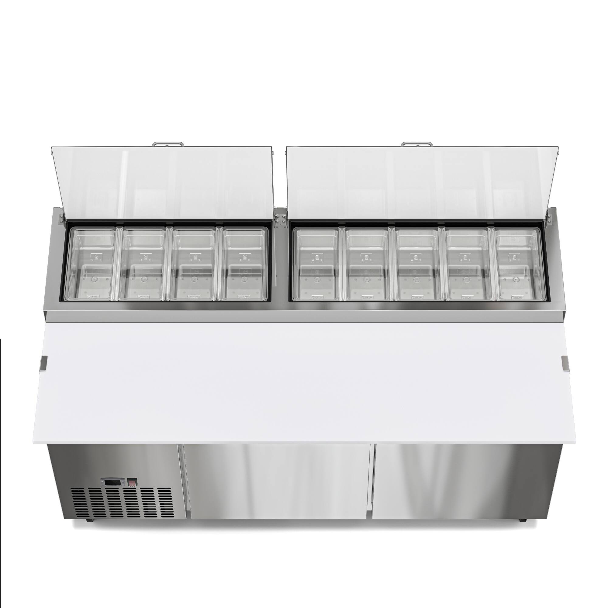 Back. Koolmore - 71 in. Two Door Commercial Pizza Prep Refrigerator in Stainless-Steel (KM-RPPS-2DSS) - Stainless-Steel.
