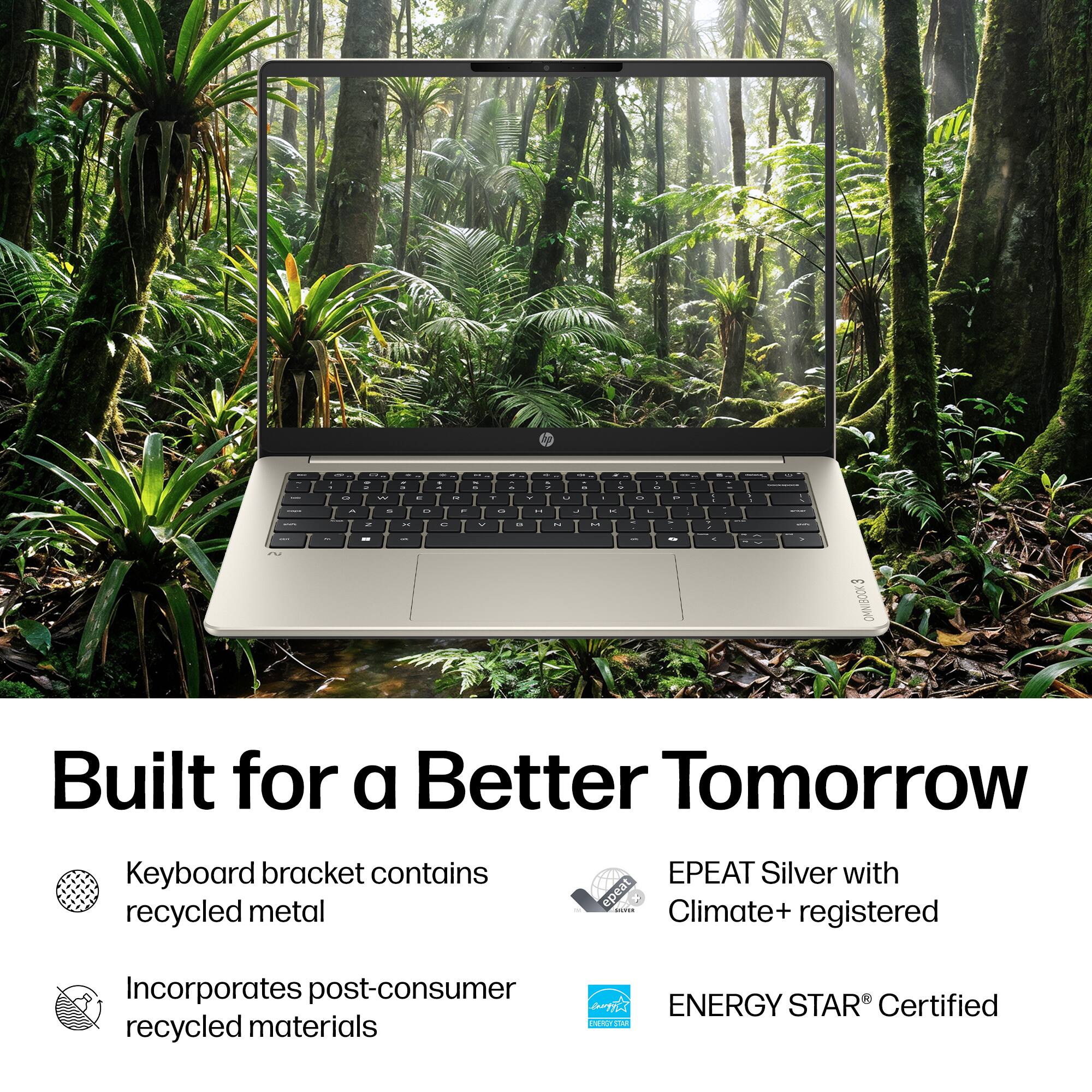 A . I - - I - I - - I I a i - - - - . - - . - - - - .. - .. .. - - . . I - . - .. - - - - - - - - . - . . | - - - I Y00NNO Built for a Better Tomorrow Keyboard bracket contains recycled metal EPEAT Silver with epeat .. Climate+ + registered Incorporates post-consumer recycled materials ENERGY STAR Certified