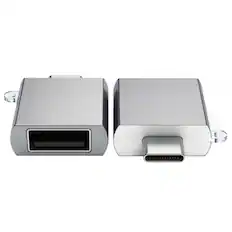 Front. Satechi - Satechi Aluminum USB 3.0 Type-C to Type-A Adapter, Space Gray - Space Gray.