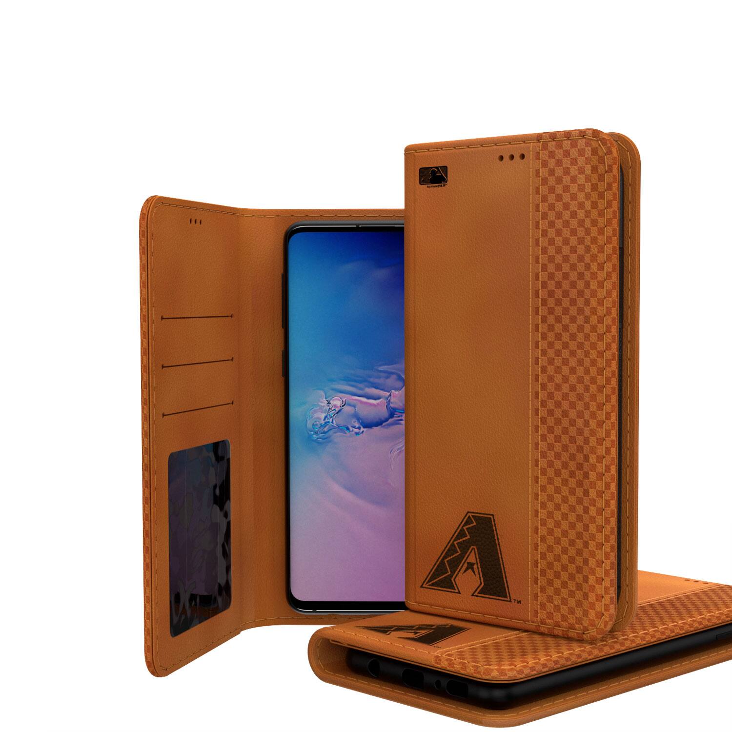 Alt View 1. Keyscaper - Arizona Diamondbacks Galaxy Burn Design Folio Case - S22 - Multicolor.