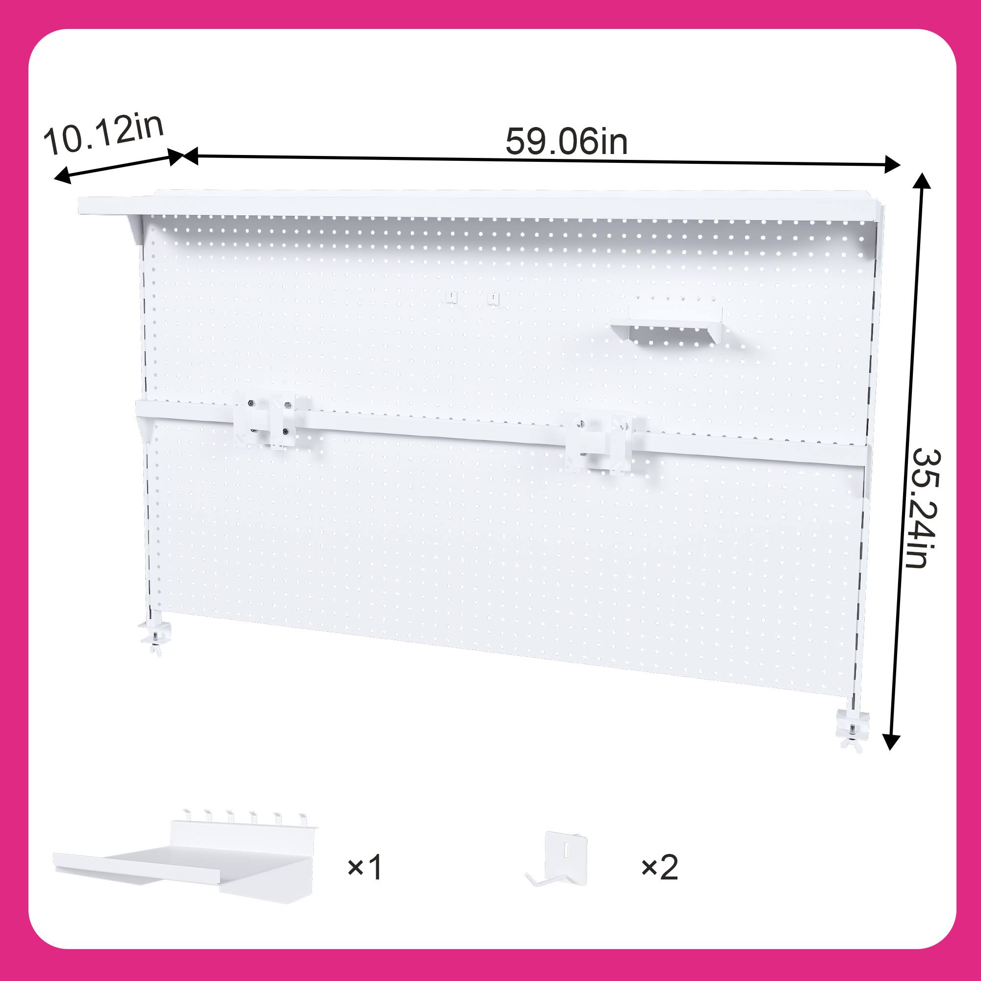 10.12in x 59.06in x 35.24in  
x1 x2