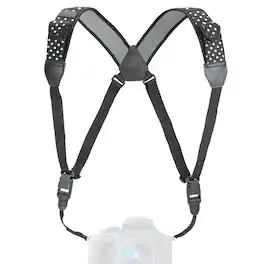USA Gear - Universally Compatible Digital Camera Harness with Key Ring Attachment - Polka Dot