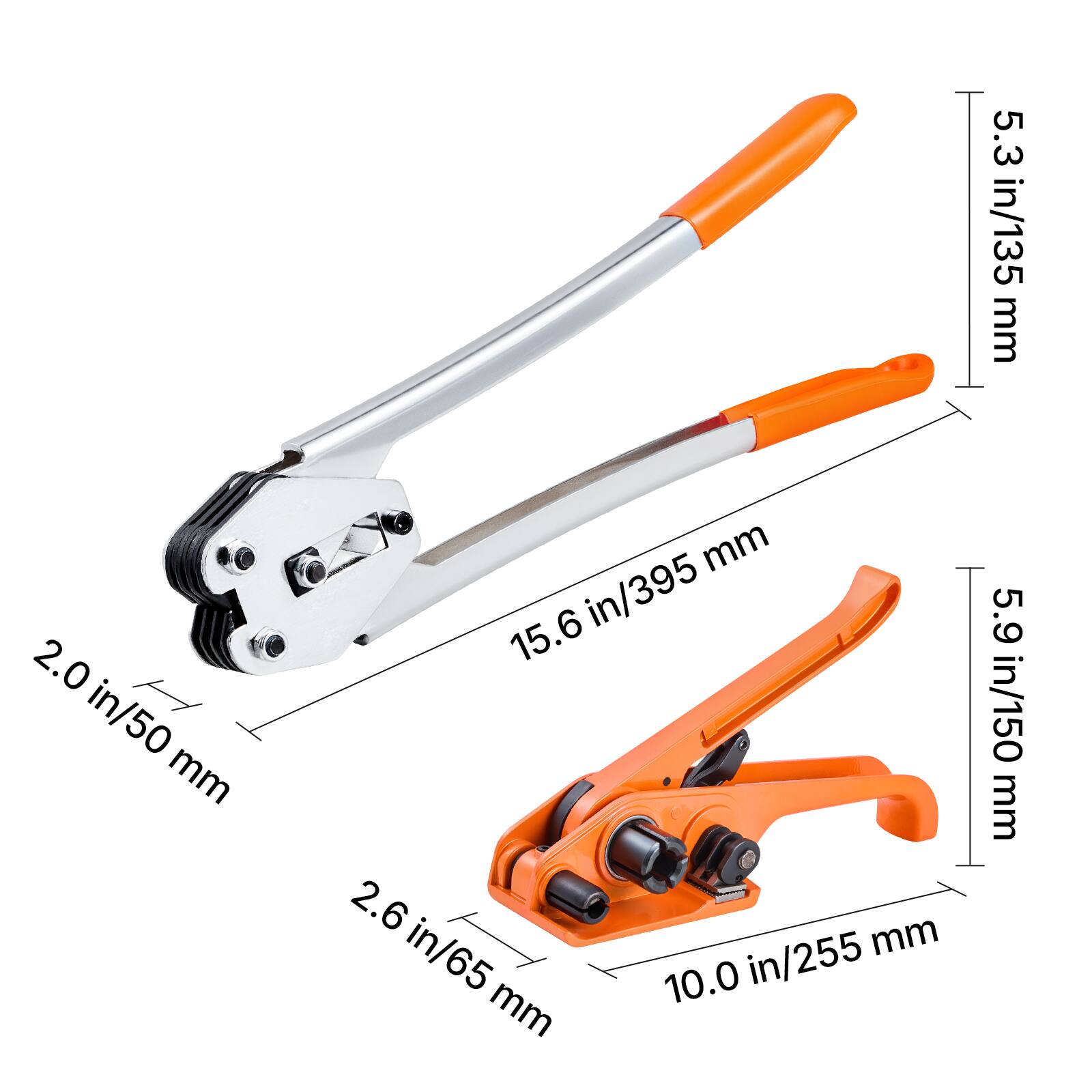 5.3 in/135 mm  
2.0 in/50 mm  
15.6 in/395 mm  
2.6 in/65 mm  
10.0 in/255 mm  
5.9 in/150 mm